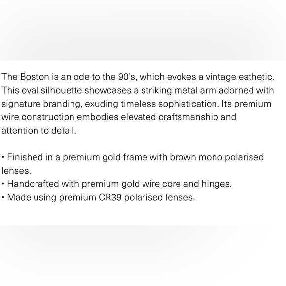 LUV LOU Boston gold sunglasses - Picture 11 of 11